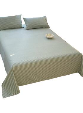 厚棉老粗布床单单件季宿舍单加人被100棉亚夏麻1单F5M7MMT8.8米三