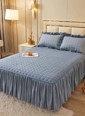 CB#夹棉单磨毛床式床单件床笠裙床AC18垫保裙护套1.5m1.罩8m床家