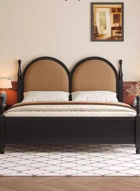 法式复古床木DYV黑色实床代美简约现1.8m双人床中古床主卧室式巴