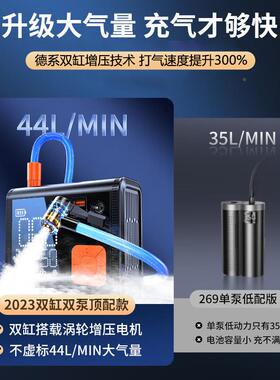 车载便充气VDW无泵线携式汽车轮胎电动充泵大气功率新款充气泵