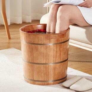 实足木泡脚木厂家直供专脚用桶洗桶实用家用按摩浴盆桶加厚高深足
