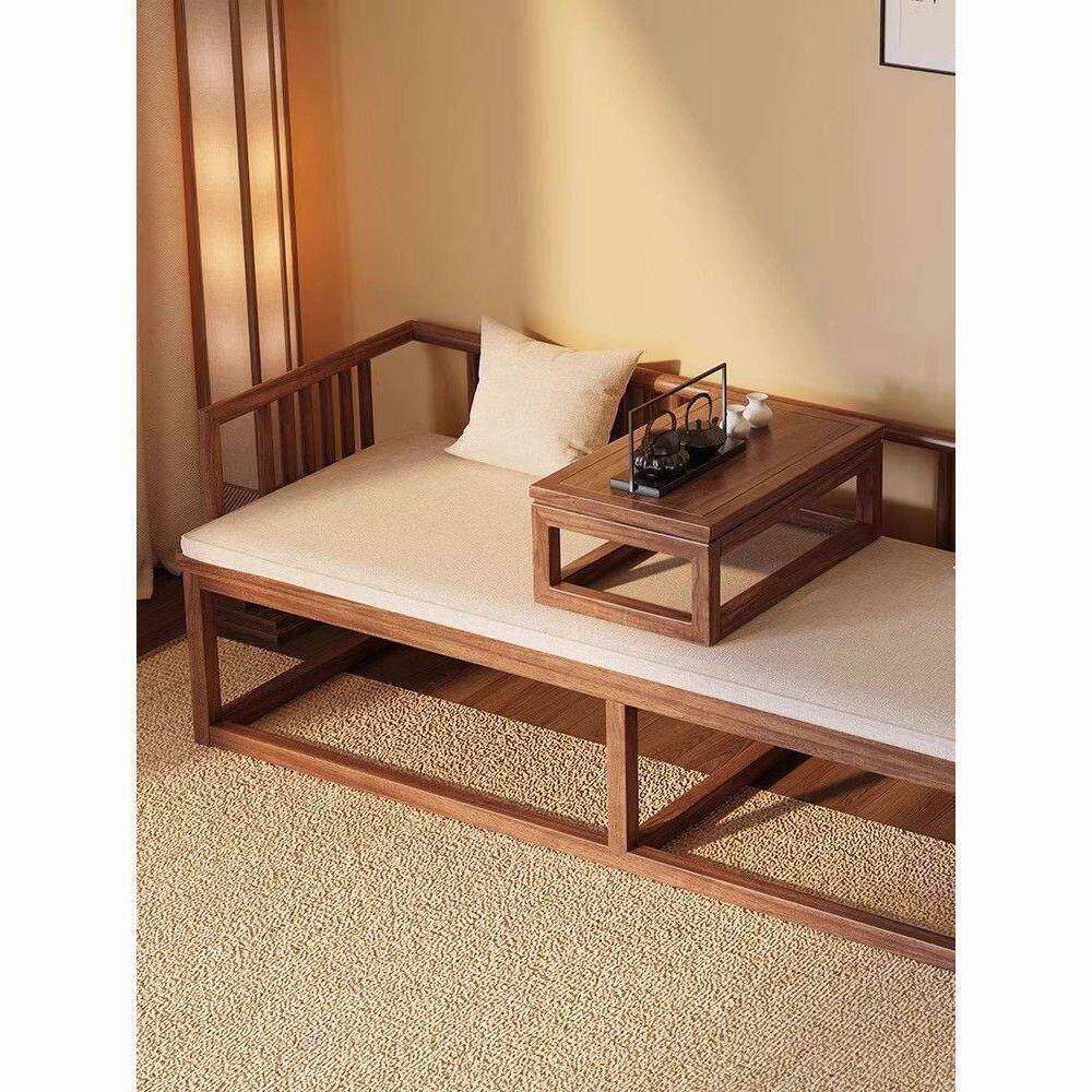 实木108罗汉床新中式约沙发床明式型客简家用组合小户躺厅椅贵妃