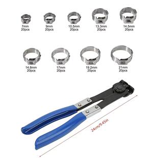 180个管夹不锈喉固箍钢箍水油管紧967带钳子单耳喉箍抱固定卡扣