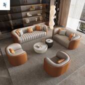 商务大堂接待会客发小NOE户型客合厅区办公室沙休息直排沙发组现