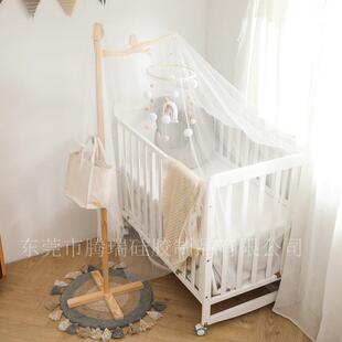 小支鸟落地床铃支架蚊婴儿床安382抚落地立式床铃架新生儿幔帐