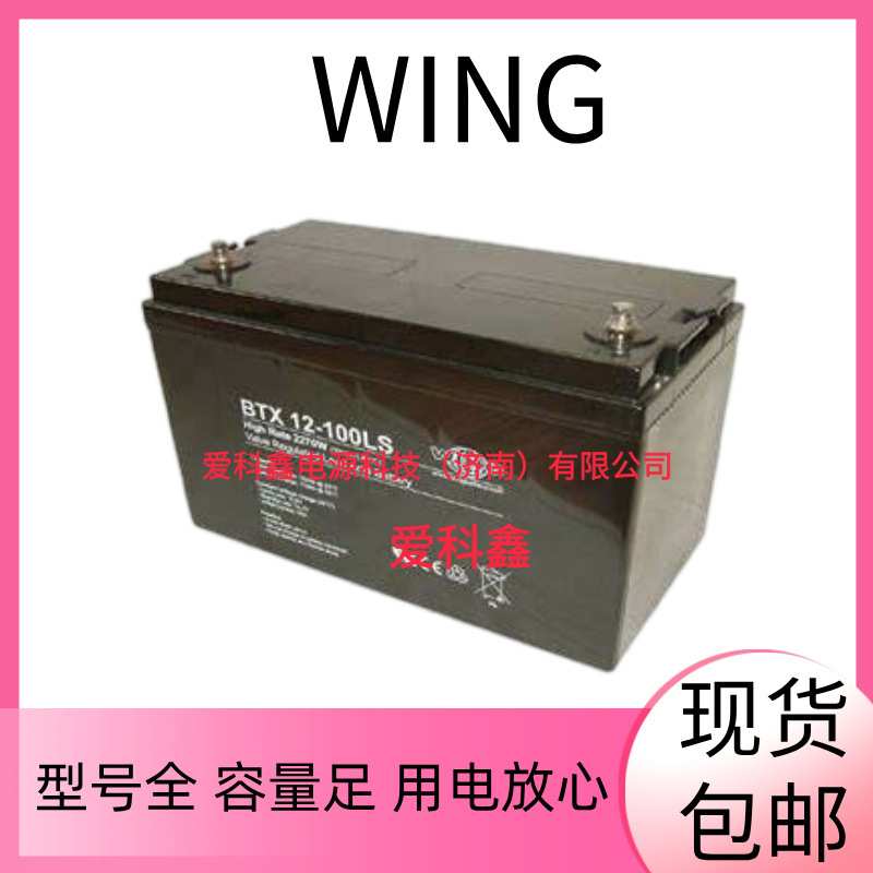 WING蓄电池 BTX12-100LS 12V100AH 通信UPS应急电源铅酸电池