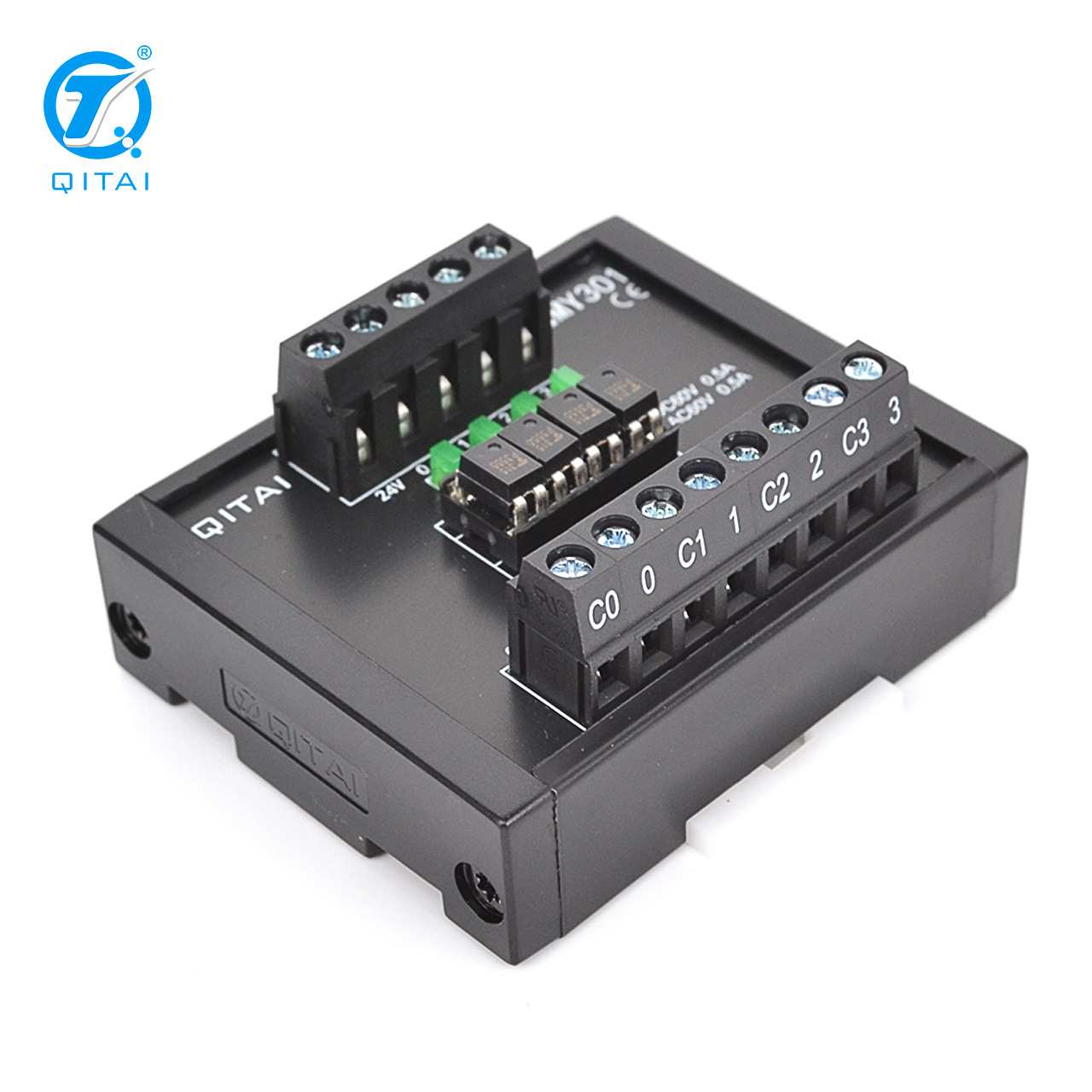 QMY301端子台光耦型高速固态继电器模块60V高速NPN PNP控制继电器