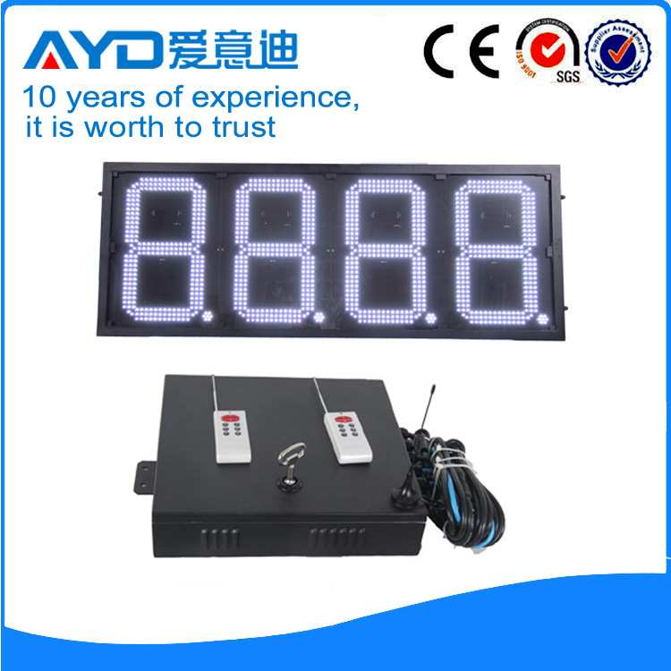 LED显示屏价格 电子价格牌 20寸白色8.888加油站灯箱厂家供应
