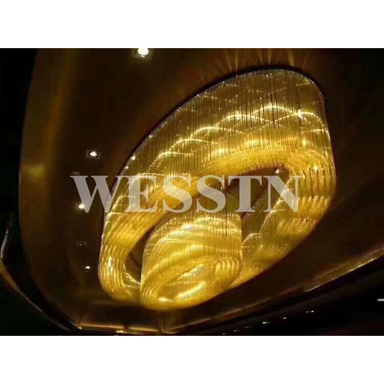 定制创意个性宾馆别墅售楼部石头工程吊灯酒店大堂现代简约水晶灯