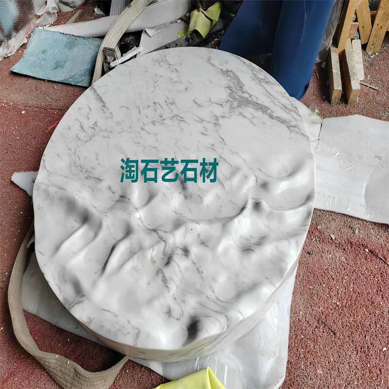海浪纹白绿黑石餐桌设计定装异型家装别墅天然大理石背景墙爱马灰