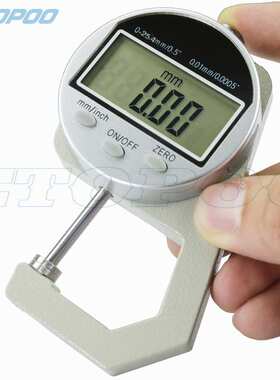 Etopoo荣誉出品 0-25.4MM 0.01MM 数显测厚规 珠宝测厚规