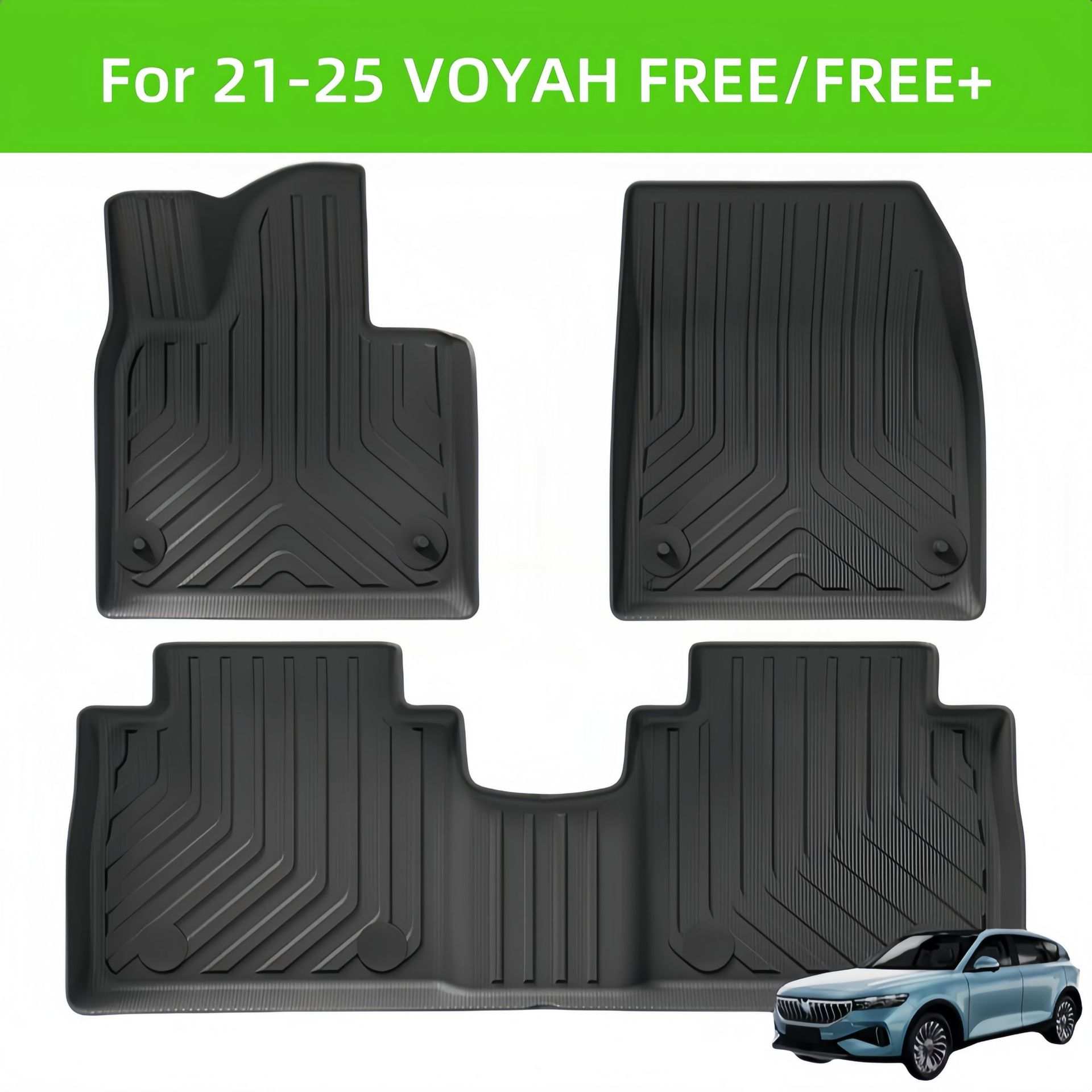 For 21-25 VOYAH FREE/FREE+ TPE car floor mat/Rear Trunk Mat