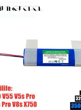 14V锂电池适用于 ILIFE V3s ProV50 V5s Pro V8s.X750 吸尘器电池