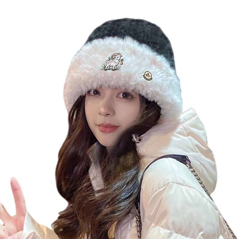 蒙口钢琴【官方直营】羊年限定毛绒帽秋冬季保暖护耳针织帽显脸小