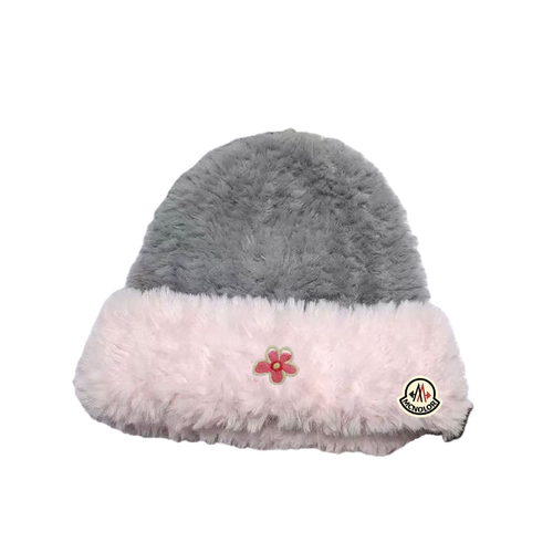 蒙口钢琴【官方直营】撞色毛绒男女秋冬保暖显脸小花朵装饰护耳帽