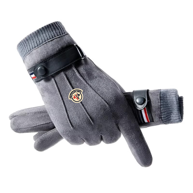 【官方直营】骑行保暖手套棉加绒加厚触屏开车滑雪麂皮绒