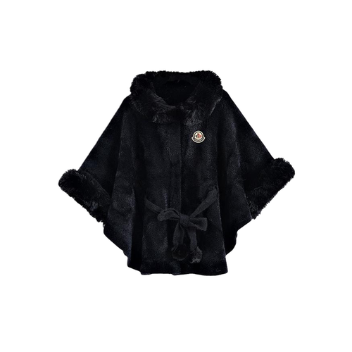 蒙口钢琴【官方直营】秋冬大毛领披肩时尚韩版气质立领毛绒绒斗篷