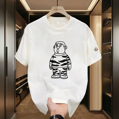 蒙口钢琴【特惠秒杀】卡通印花短袖T恤男女宽松圆领纯棉上衣百搭