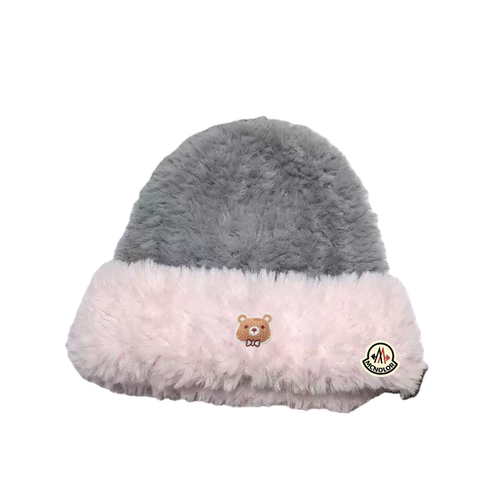 蒙口钢琴【官方直营】撞色毛绒男女冬季加厚保暖显脸小毛线护耳帽