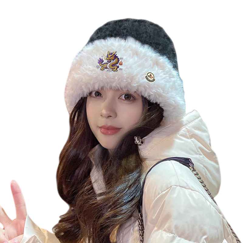 蒙口钢琴【官方直营】毛绒帽冬季龙年限定保暖毛线帽显脸小针织帽