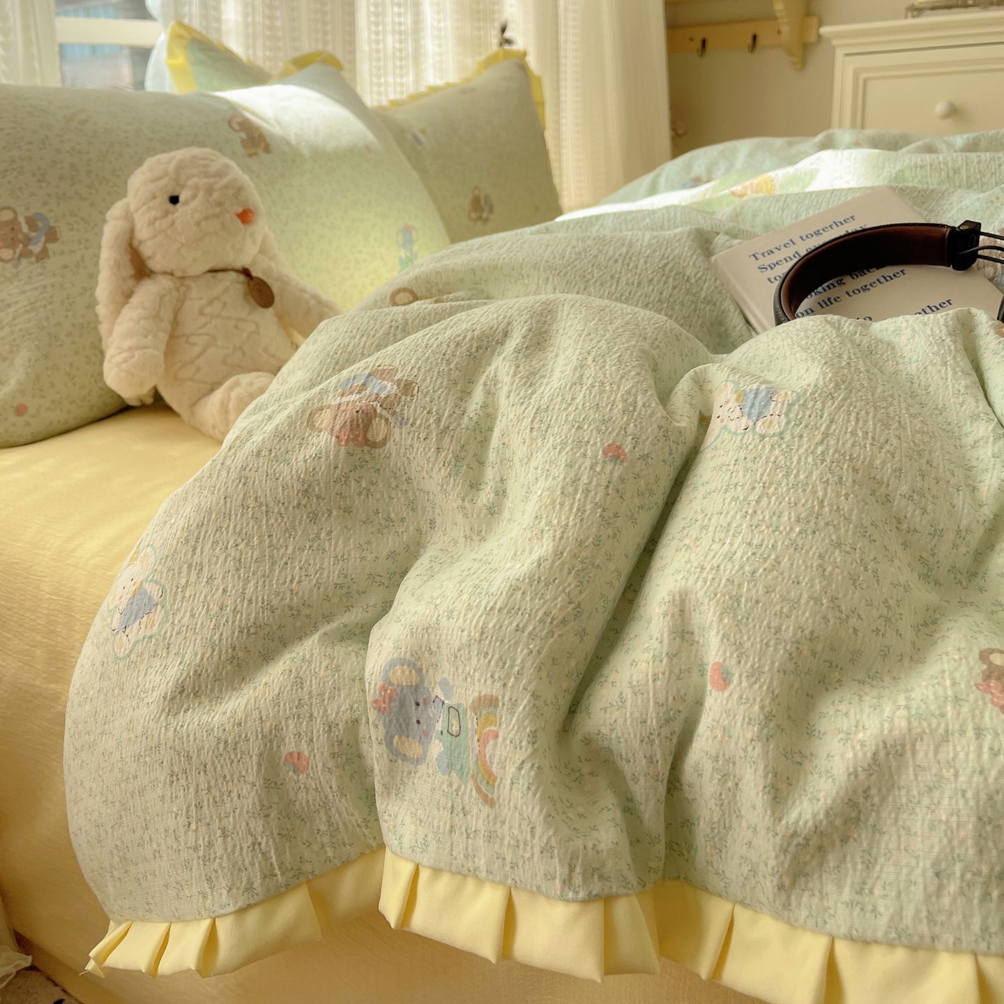 小清新碎花款花边床上用品四件套