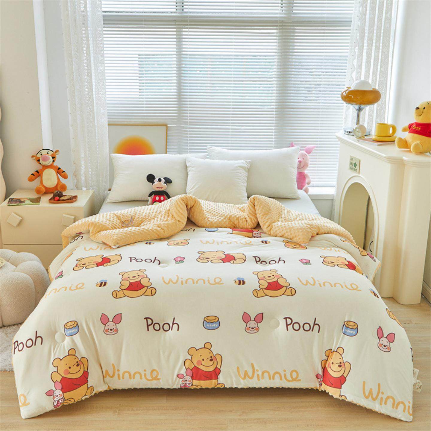 新款卡通针织棉豆豆绒被加厚冬被学生被冬季幼儿园春秋被,床上用品,棉花被,淘宝优惠券,粉丝福利购,淘宝优惠卷