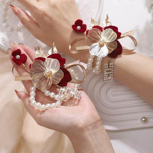 伴娘手腕花结婚新娘高级感超仙