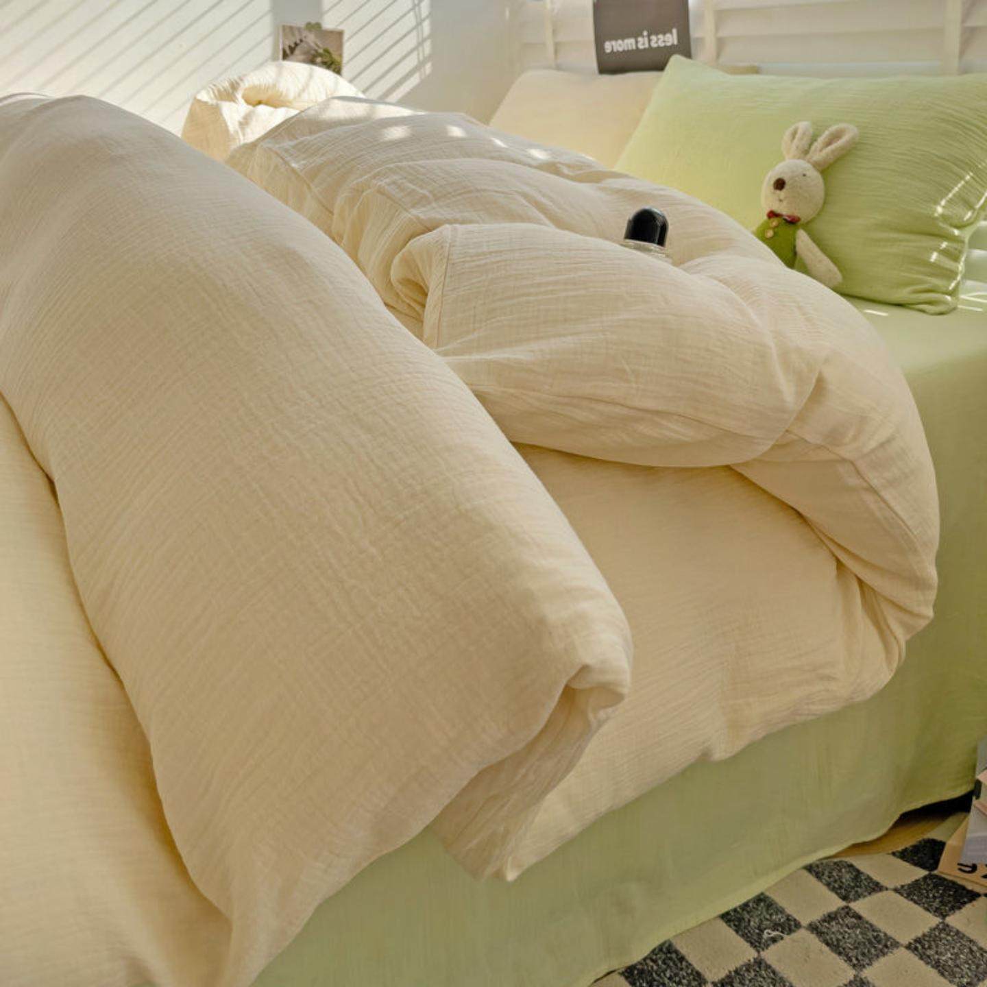 新款四件套水洗床上纯色被套床笠家居学生宿舍床上用品床单三件套,床上用品,学生床品套件,淘宝优惠券,粉丝福利购,淘宝优惠卷