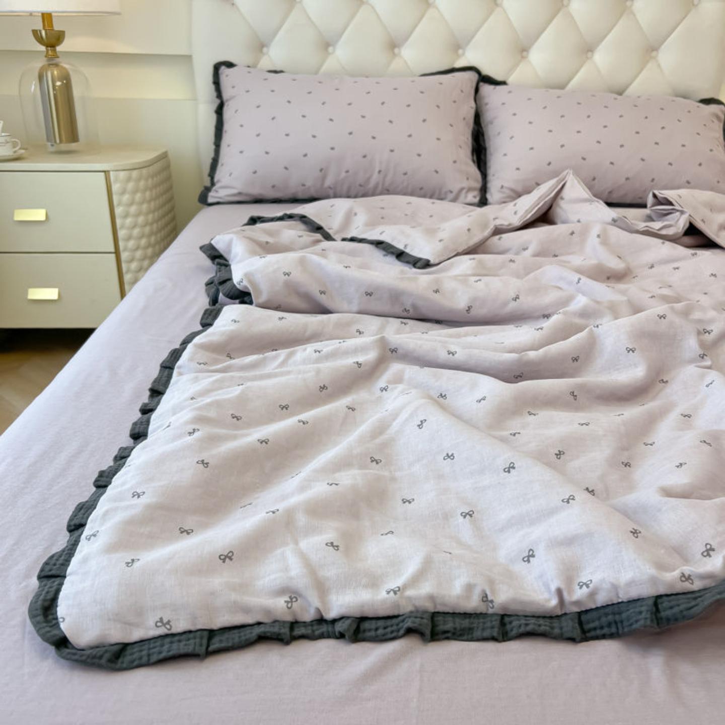 皱皱纱花边水洗棉舒适床上用品