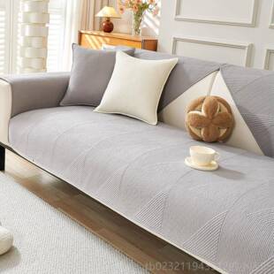 高档5202新款 通用防滑全棉简约代坐垫沙发套沙罩盖布 发垫纯棉四季