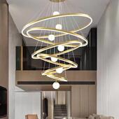 2024年新款 挑式 602空客厅圈圈大吊t灯挑高别墅复楼寓小lof公中空