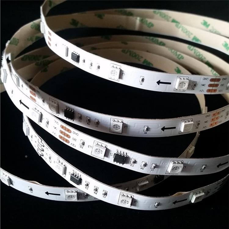 LED全彩10段30灯跑5马灯条WS2811I0C贴片5RGB配带0控制器5米1M-10