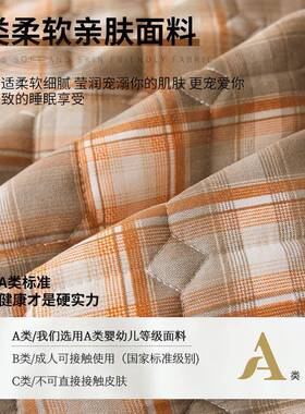 棉约格子防水隔尿褥床垫软垫家用夹床护垫单简人防滑垫被子100898