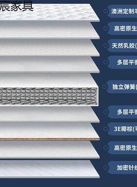 加厚弹簧床垫经济VMH软硬用20c两m厚1.型5米1.8m乳椰棕家胶用