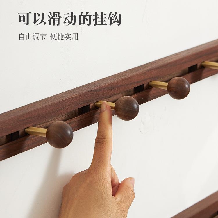 滑动实衣服挂钩免打孔木门后挂户衣架墙上壁挂F976JSTJ入关一排玄