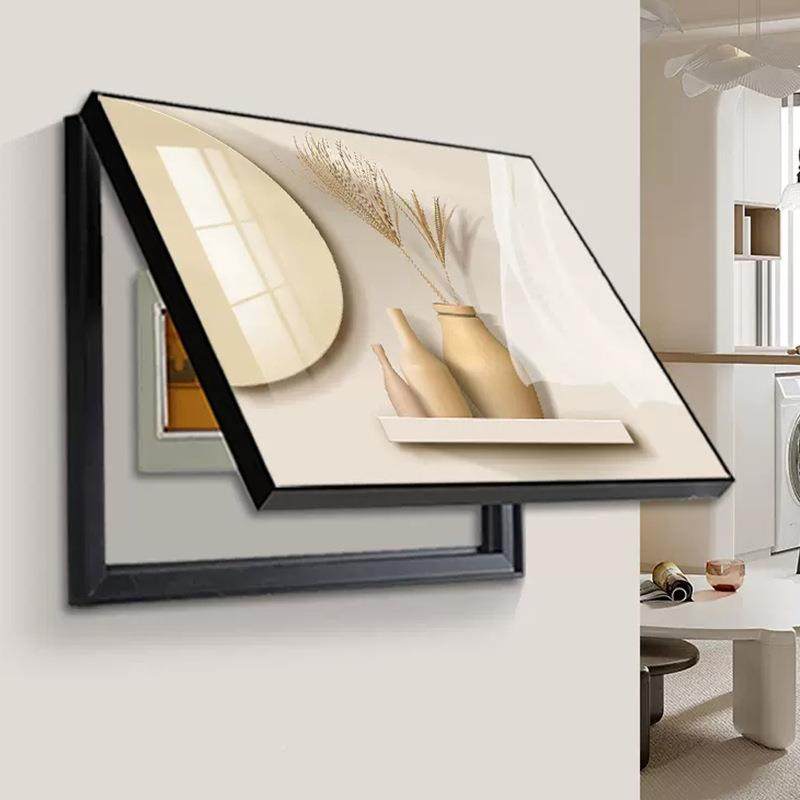 2024新款电JK0327-0箱装饰画免打孔表电箱电表盒遮挂画静物空配开