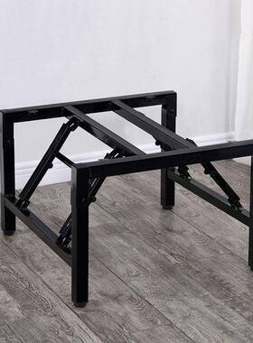 叠桌腿支架铁LTF架子脚架简约简桌易桌腿弹簧架桌子腿折折叠餐桌