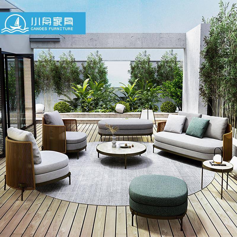 户外沙发休闲露台庭院别墅花园阳台藤椅室外双发人藤沙22-5-30-编