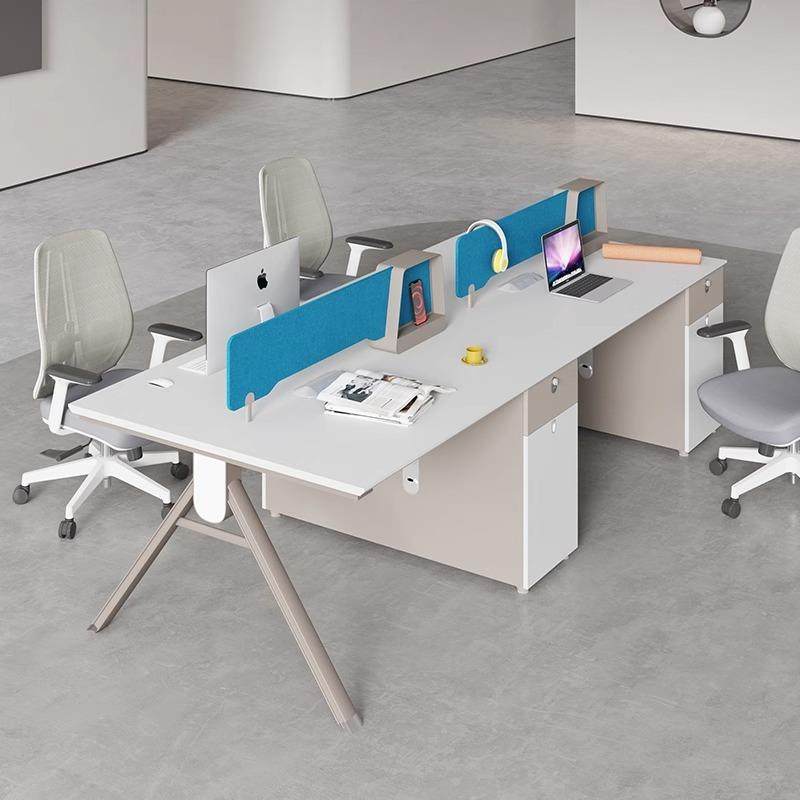 办桌椅风组4合人位职员简约现代办公公室WLZY工位屏四六人卡座员