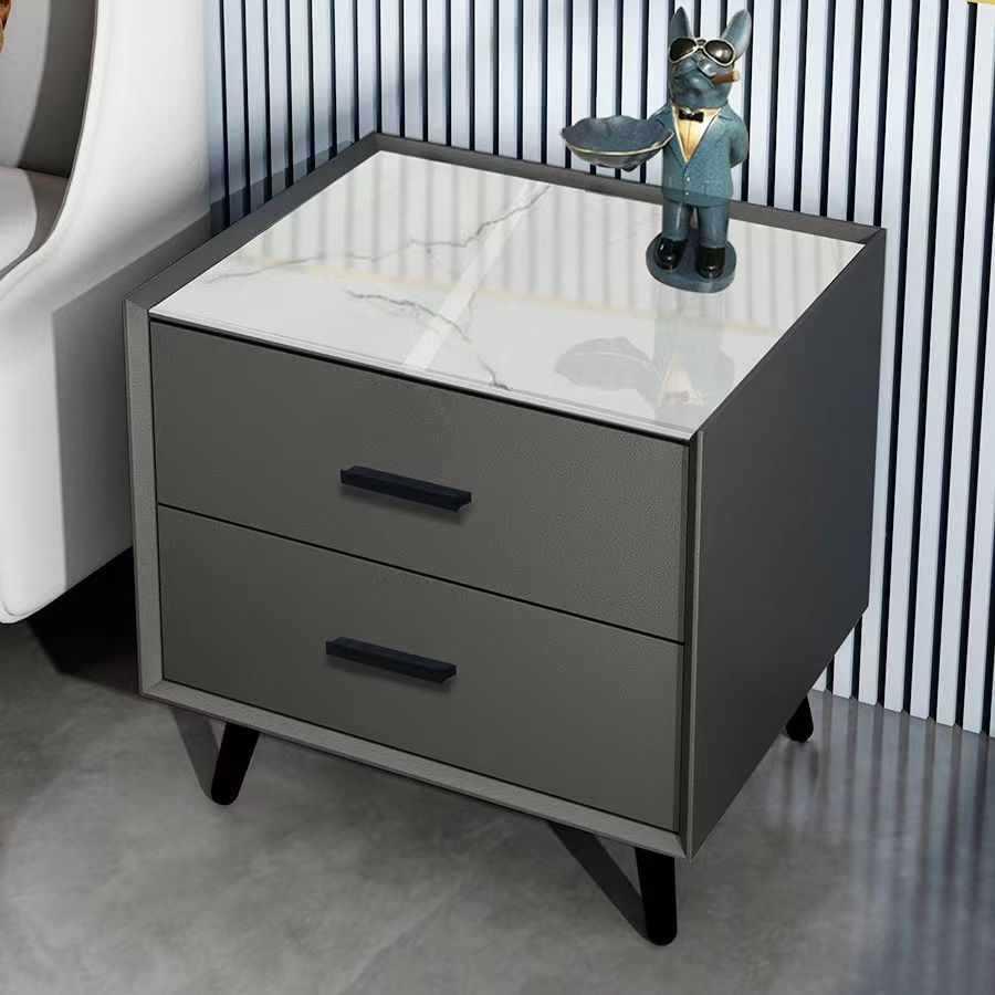 A6AV1Z床头柜简约整经型收纳柜储物柜济白色实木色卧室装床边柜