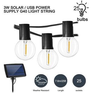 电商热销阳G40灯串圣能诞CMV节太日花庭院LED灯泡灯园串