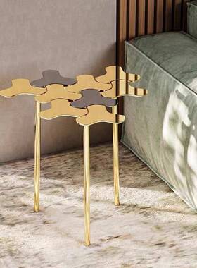 浙江家具工OJW厂直金属茶几实日木家具实木贴皮木皮原木销式茶茶