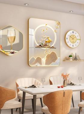 新餐厅组装款饰壁画晶瓷合酒店民宿餐面桌墙面装SDT饰画墙挂画装