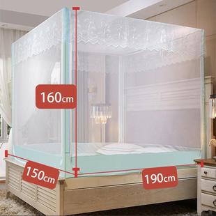 包蚊帐1.8家门用U302坐床式 带支架方形拉链三开无底子蒙帐古加密