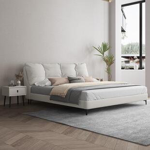 仙约女床baxer意式 极奶油风主卧1.t8米双人皮简艺床1.5米简NOT婚