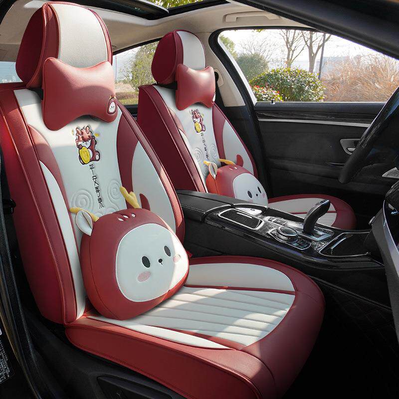 新款卡通座套可爱汽车坐冬DVY季全皮座用四季通套用全包专垫座椅