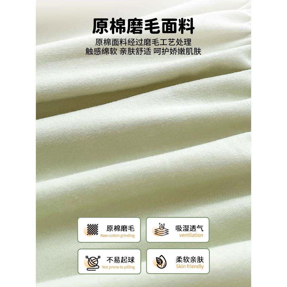 A类原棉磨毛床笠件205SY202412新款加厚夹2棉床罩单席梦思床垫护