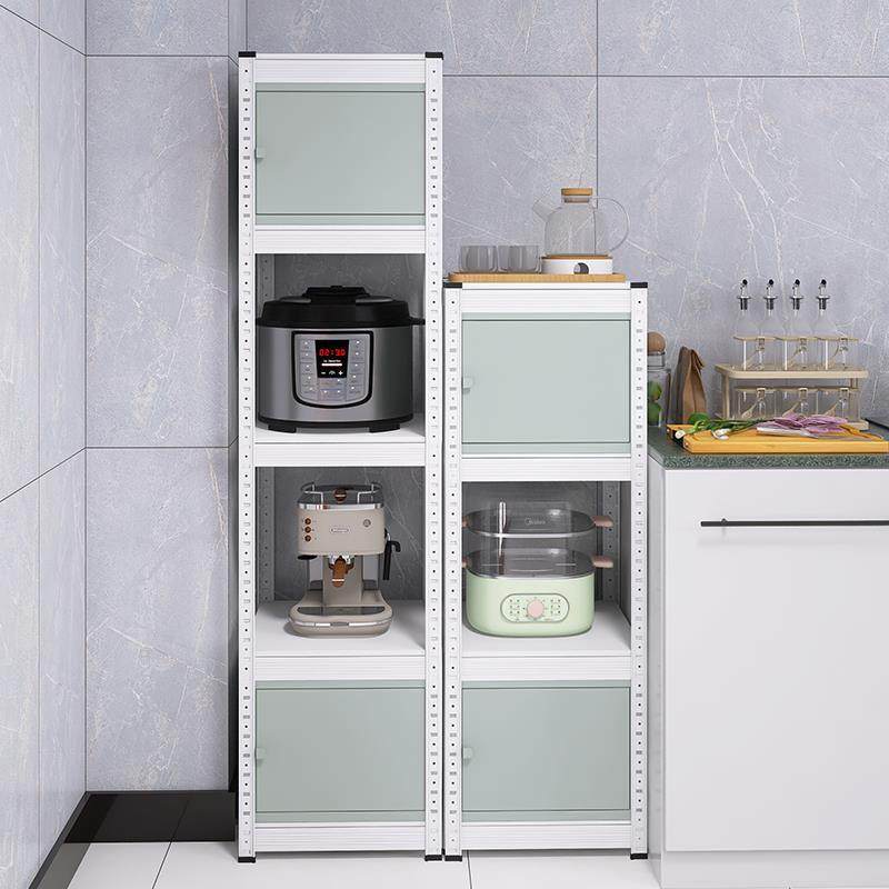 白色厨置物带绿色双柜门房架落地多层TTqguxru收纳柜子微波炉烤箱,厨房/烹饪用具,抹布架/厨房清洁收纳架,淘宝优惠券,粉丝福利购,淘宝优惠卷