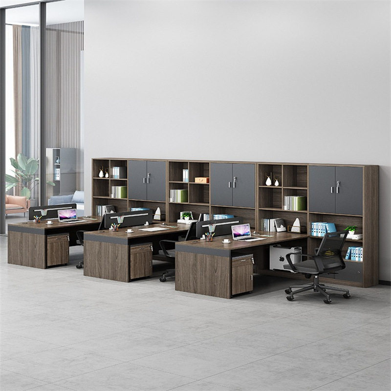 财务办公桌职员桌椅组合双人对坐办公室主管桌带高柜会计办公桌子