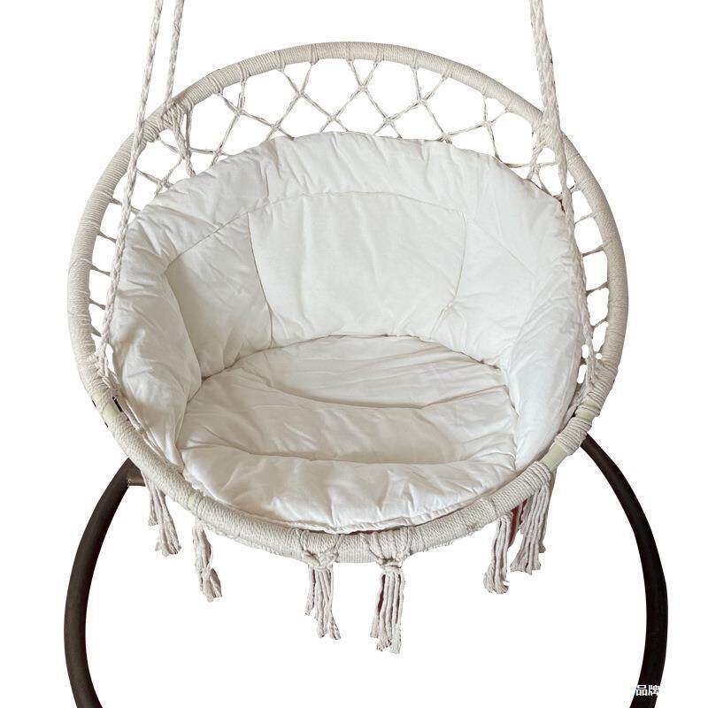 麻吊篮坐垫垫靠垫垫秋千单人沙亚发家用新款小吊吊椅布垫室内外摇